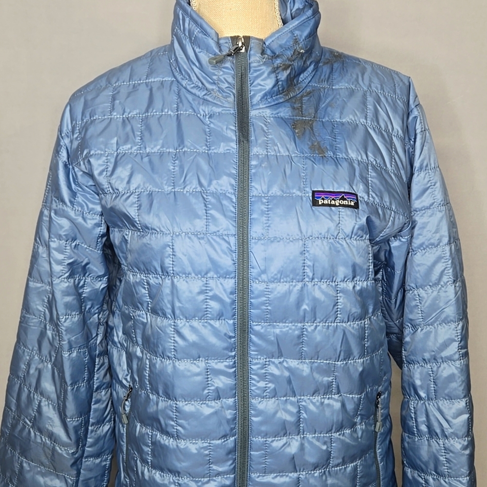Patagonia Men's Nano Puff®Jacket Light Blue in Size Medium- Damaged